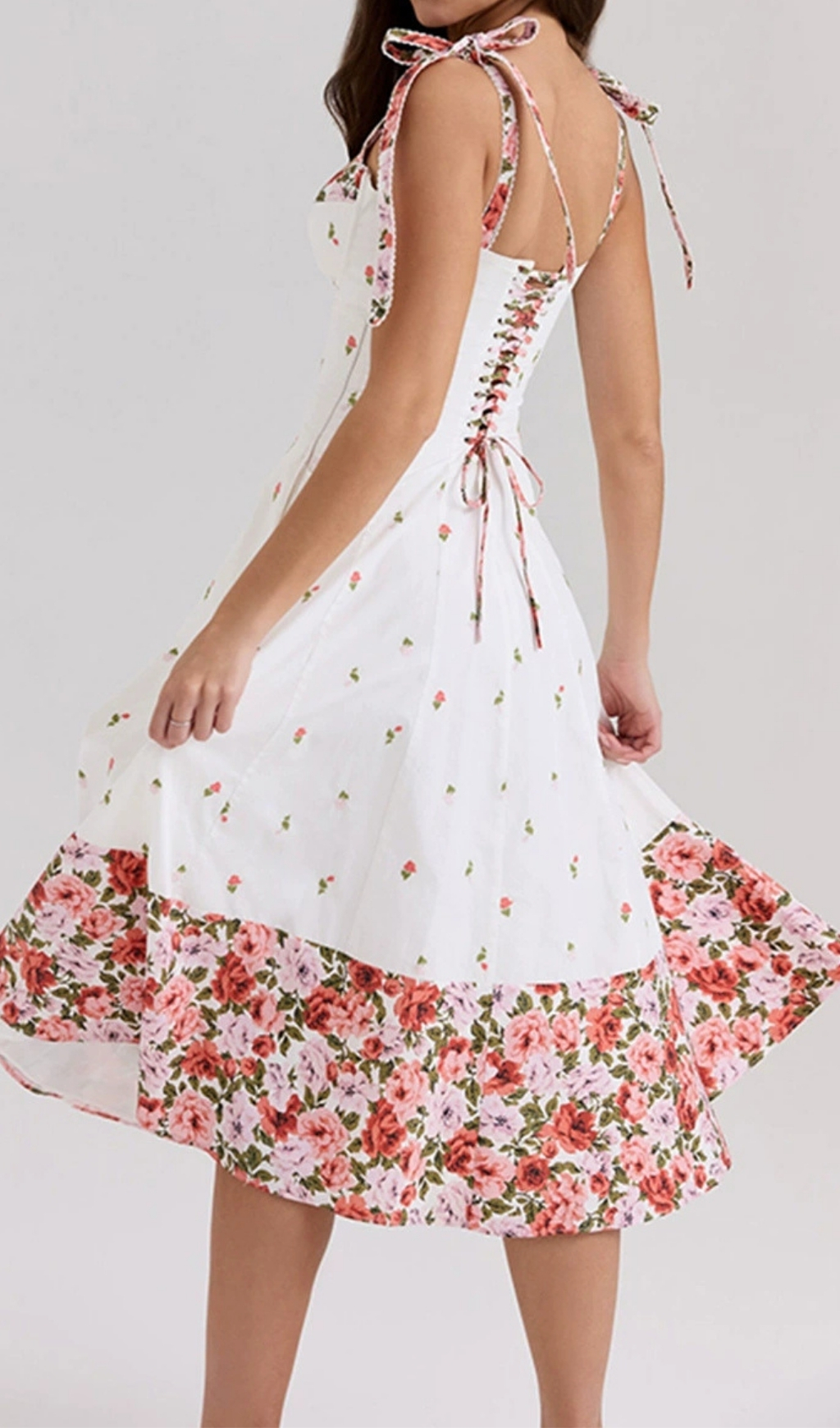 Florian Strappy Floral Printed Midi Dress
