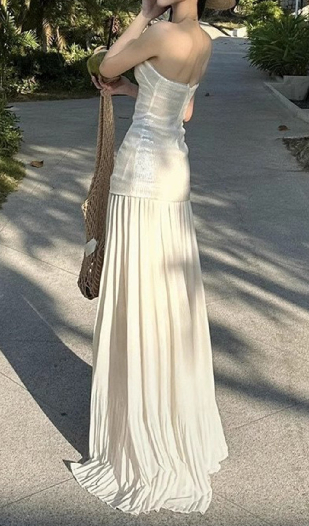 Fola Strapless Sequin Maxi Dress