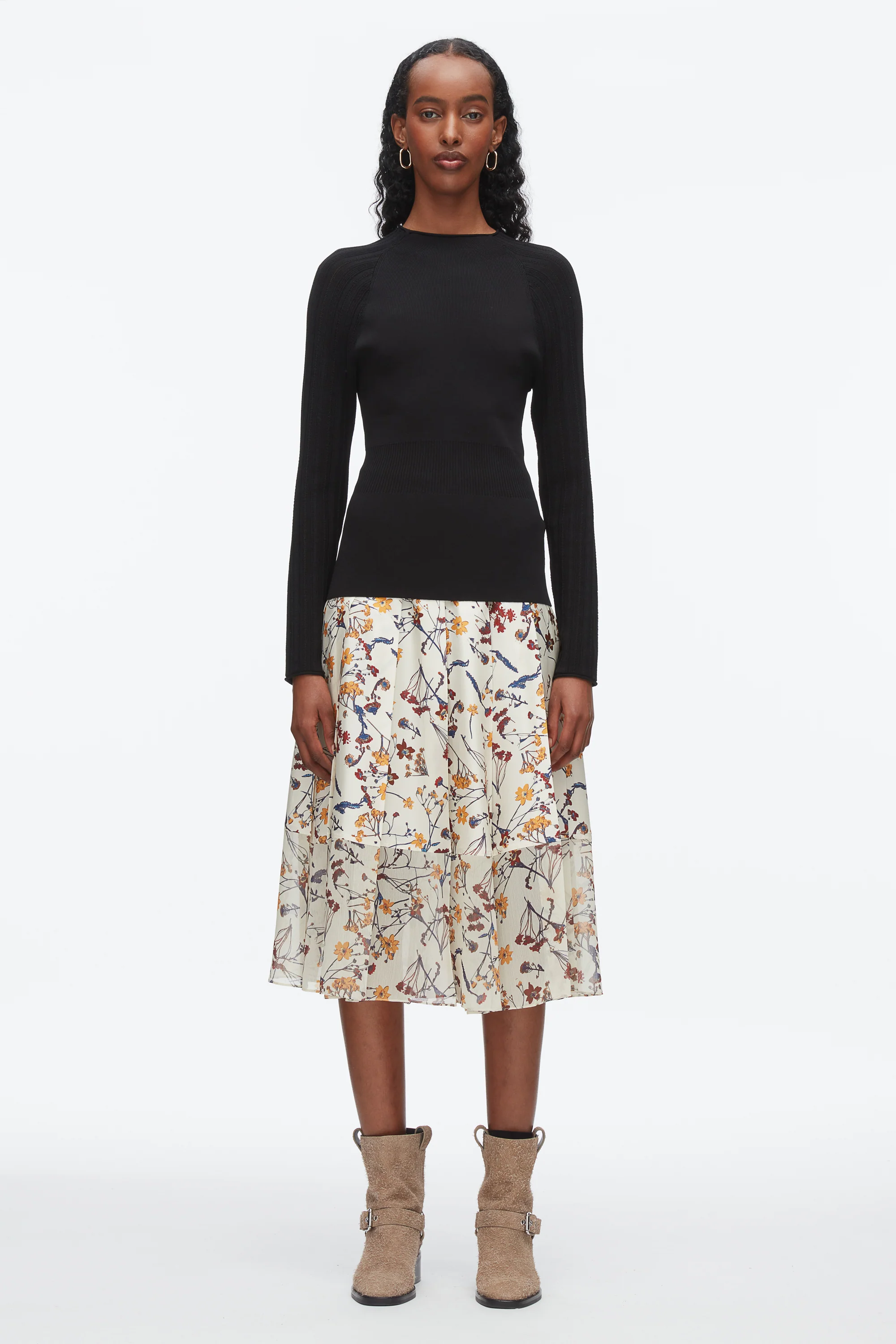 Compact Rib Mockneck Top